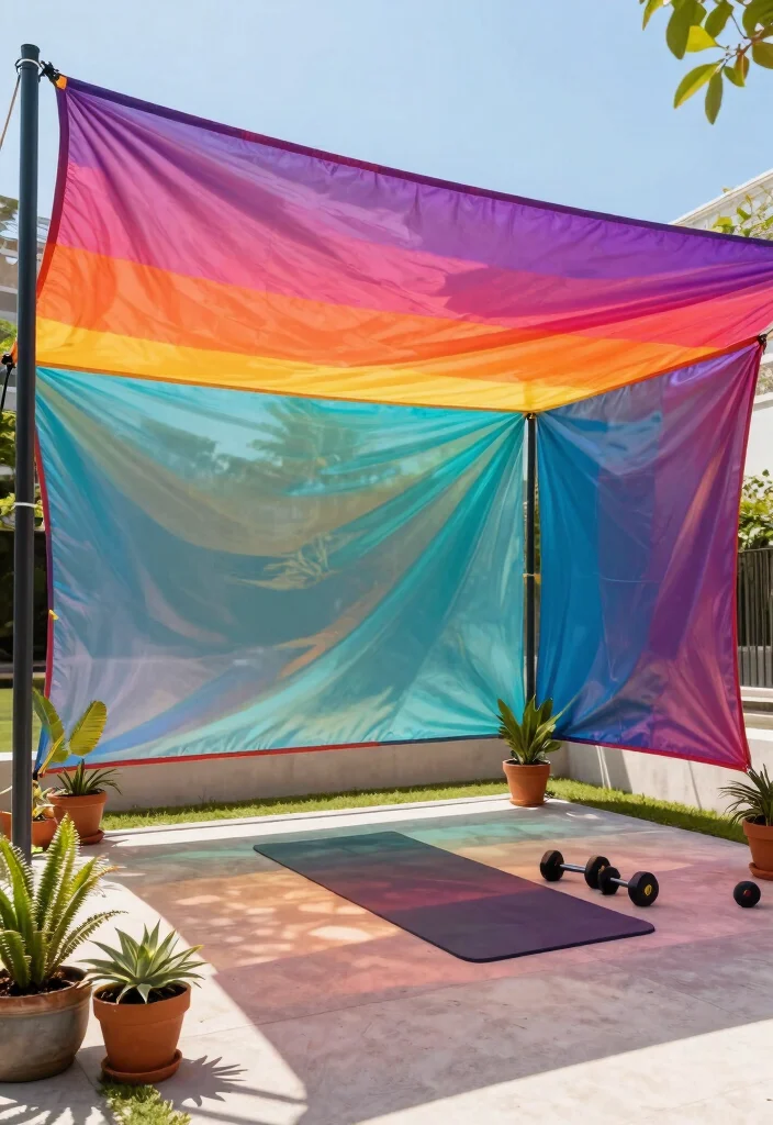 15 Outdoor Home Gym Ideas That Handle Weather and Store Equipment - 4. All-Weather Tarps for Outdoor Shelters 1
