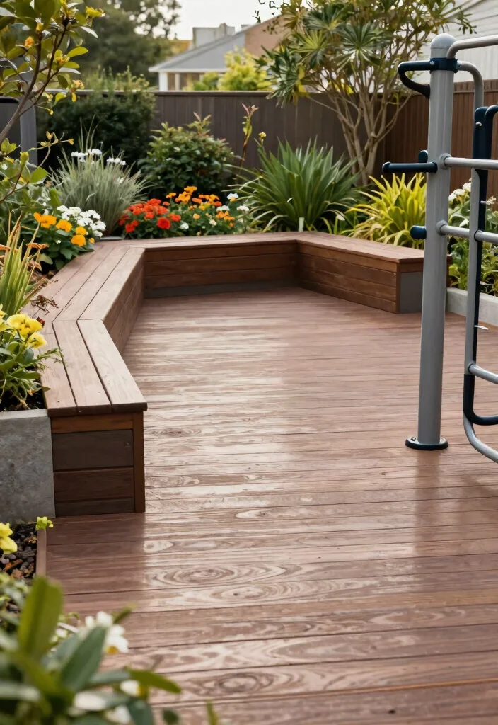 15 Outdoor Home Gym Ideas That Handle Weather and Store Equipment - 6. Decking for an Even Workout Surface 1