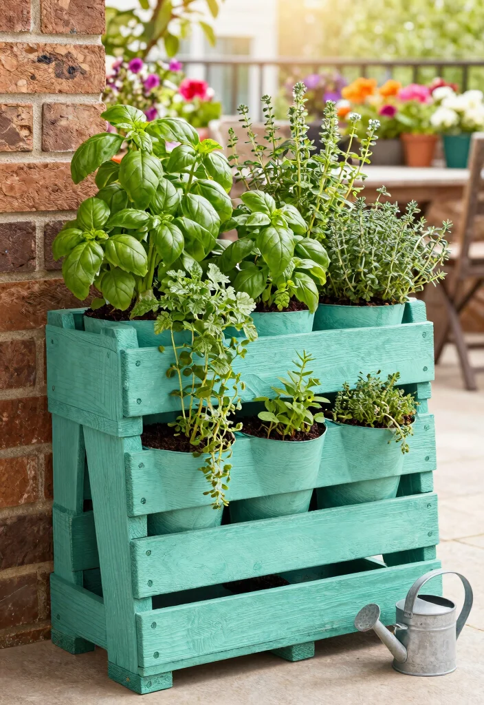15 Pallet Herb Planter Ideas That Cost Nothing and Take One Hour - 1. Vertical Pallet Planter 1