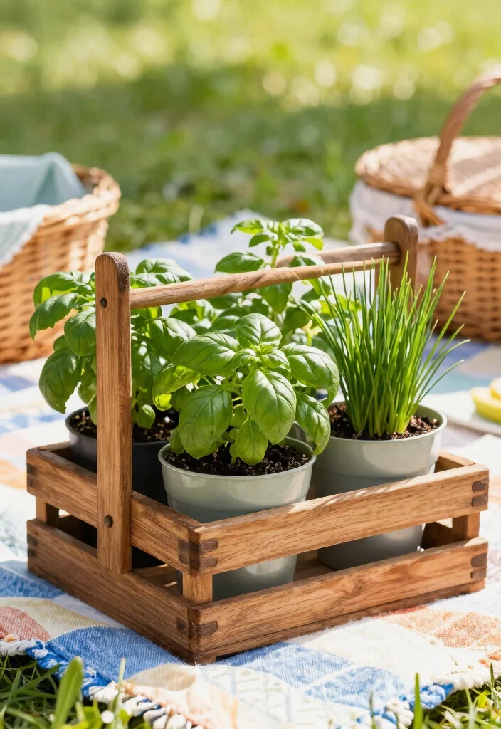 15 Pallet Herb Planter Ideas That Cost Nothing and Take One Hour - 13. Pallet Herb Caddy 1