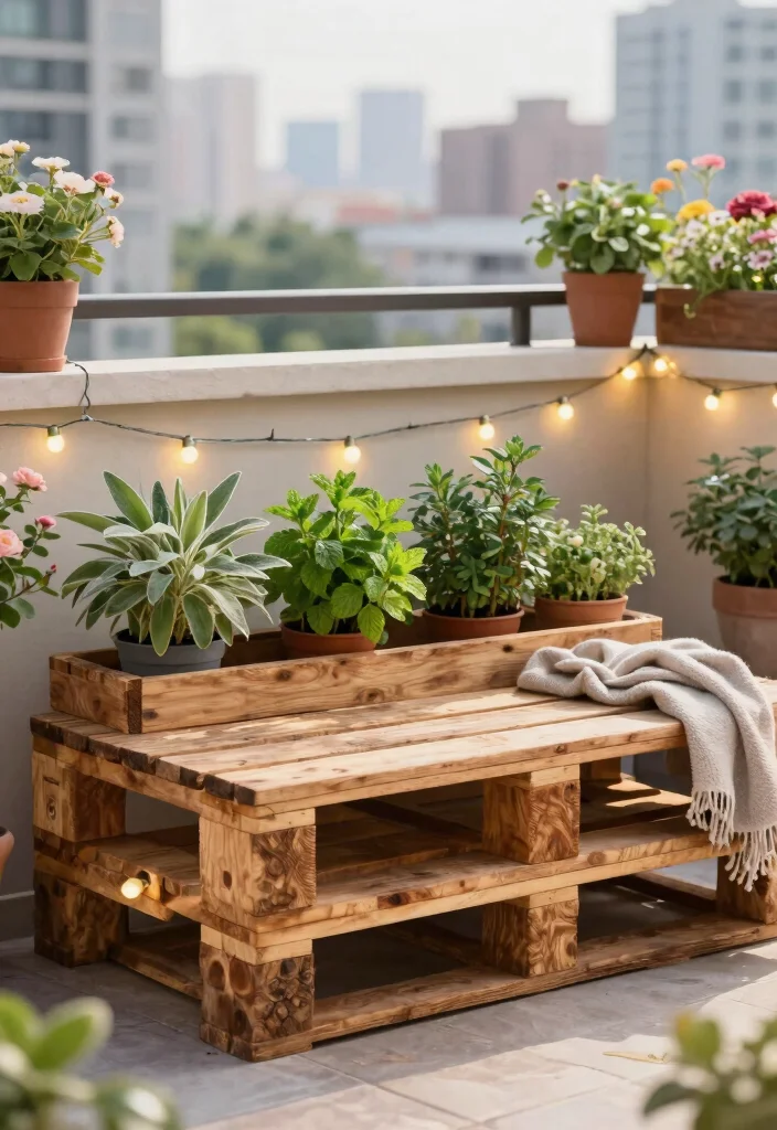 15 Pallet Herb Planter Ideas That Cost Nothing and Take One Hour - 3. Pallet Planter Benches 1