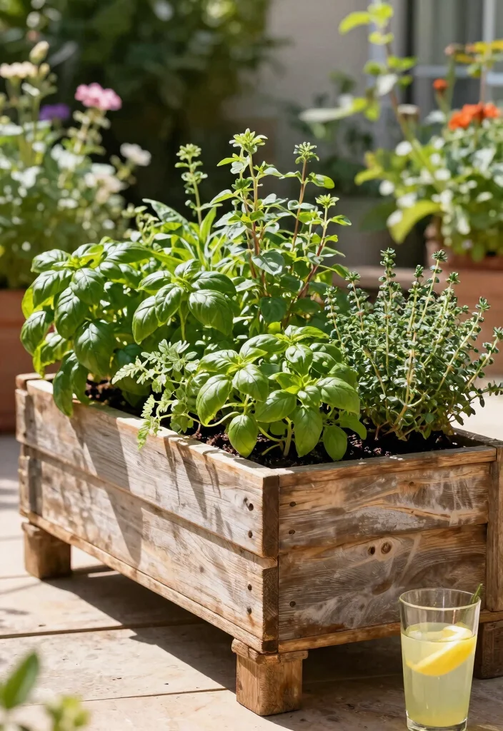 15 Pallet Herb Planter Ideas That Cost Nothing and Take One Hour - 7. Pallet Herb Trough 1