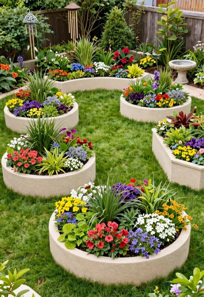 15 Raised Planter Boxes for Bad Backs That Don't Require Bending - 11. Unique Shaped Raised Planters 1