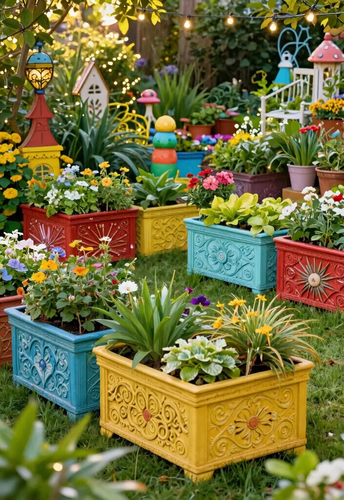 15 Raised Planter Boxes for Bad Backs That Don't Require Bending - 13. Decorative Raised Planters 1