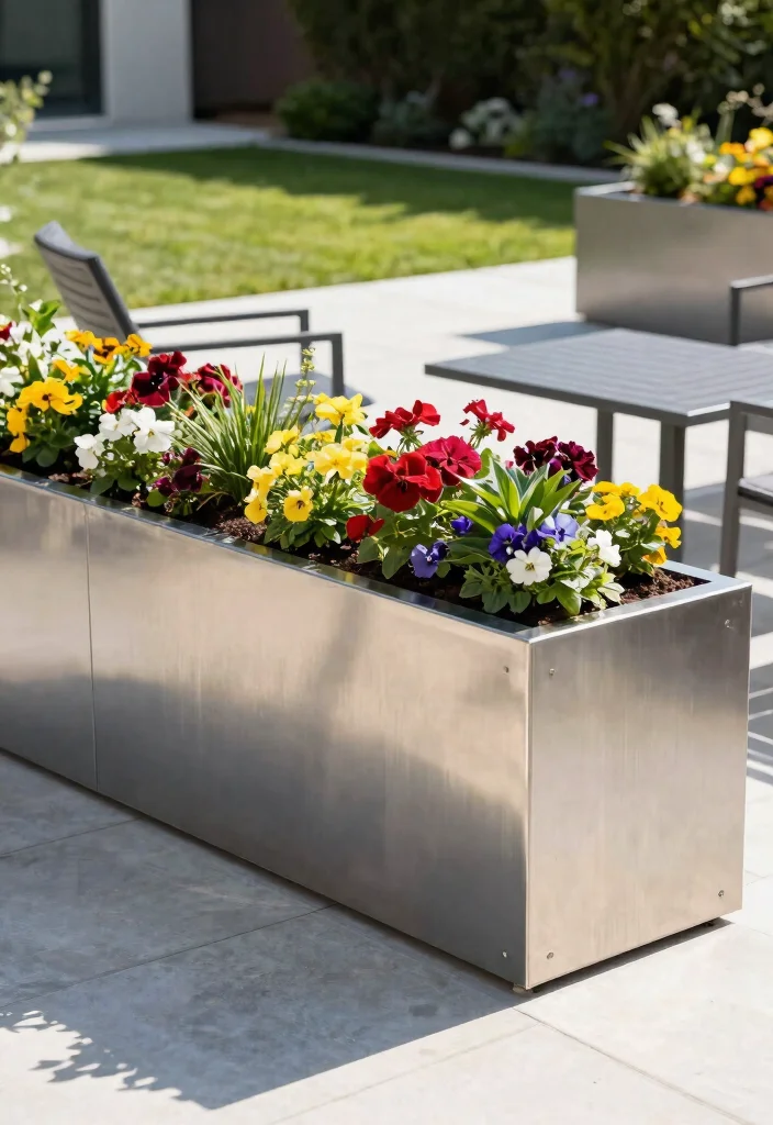 15 Raised Planter Boxes for Bad Backs That Don't Require Bending - 2. Metal Raised Planter Boxes for Modern Gardens 1