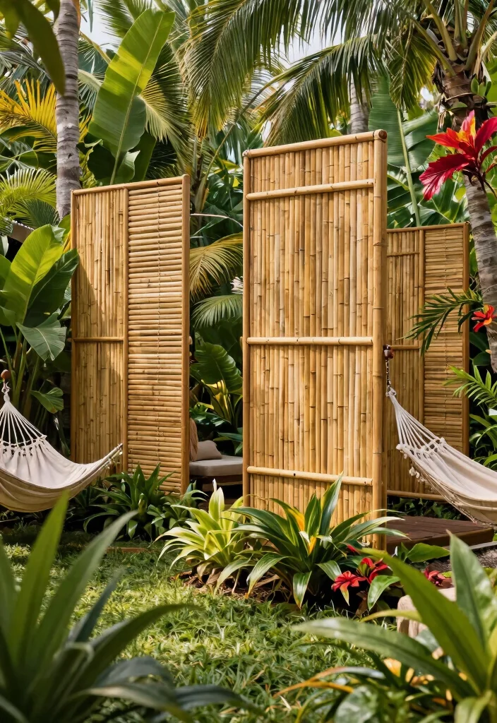 15 Slatted Fence Panels That Block Views Without Killing Airflow - 10. Eco-Friendly Bamboo Panels for Sustainability 1