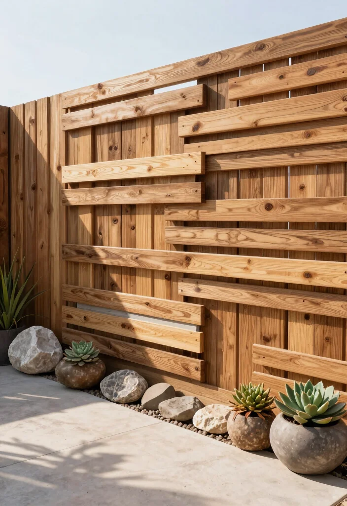 15 Slatted Fence Panels That Block Views Without Killing Airflow - 4. Horizontal Slats for a Unique Twist 1