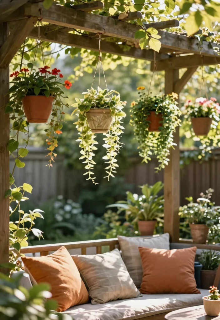 15 Small Backyard Decor Ideas That Make a Tiny Yard Feel Bigger - 2. Hanging Gardens 1