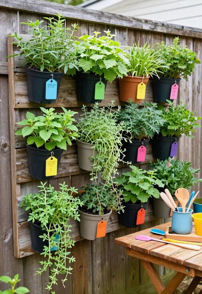 15 Small Backyard Decor Ideas That Make a Tiny Yard Feel Bigger - 6. Vertical Herb Garden 1