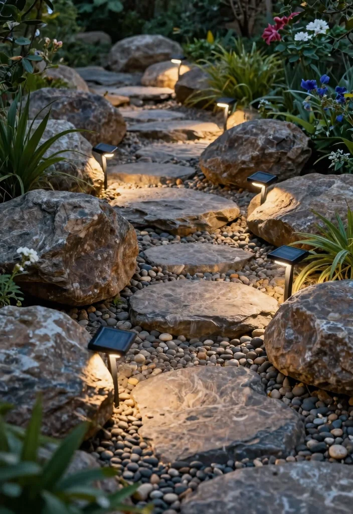 15 Walkway Lighting Ideas That Stay Lit Without Running New Wire - 4. Solar Rock Lights 1