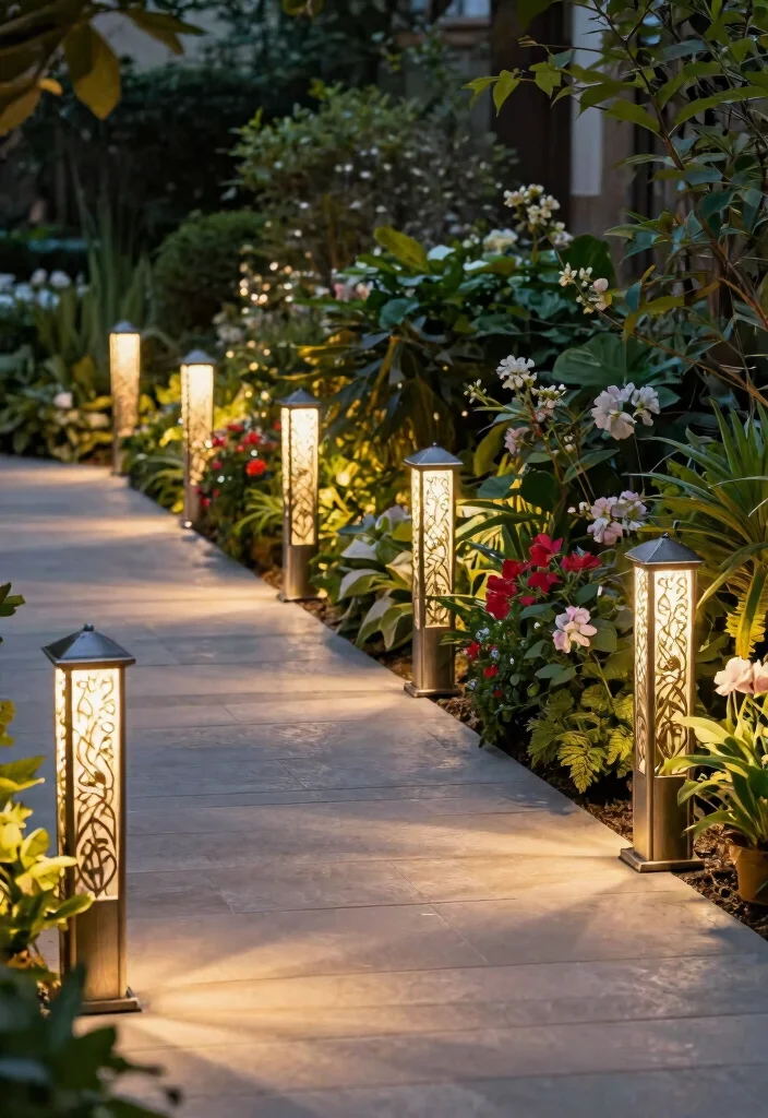 15 Walkway Lighting Ideas That Stay Lit Without Running New Wire - 6. Decorative Solar Post Lights 1