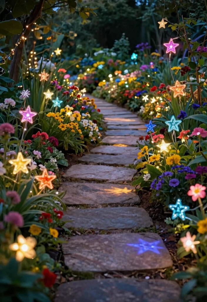 15 Walkway Lighting Ideas That Stay Lit Without Running New Wire - 8. Solar Fairy Garden Lights 1