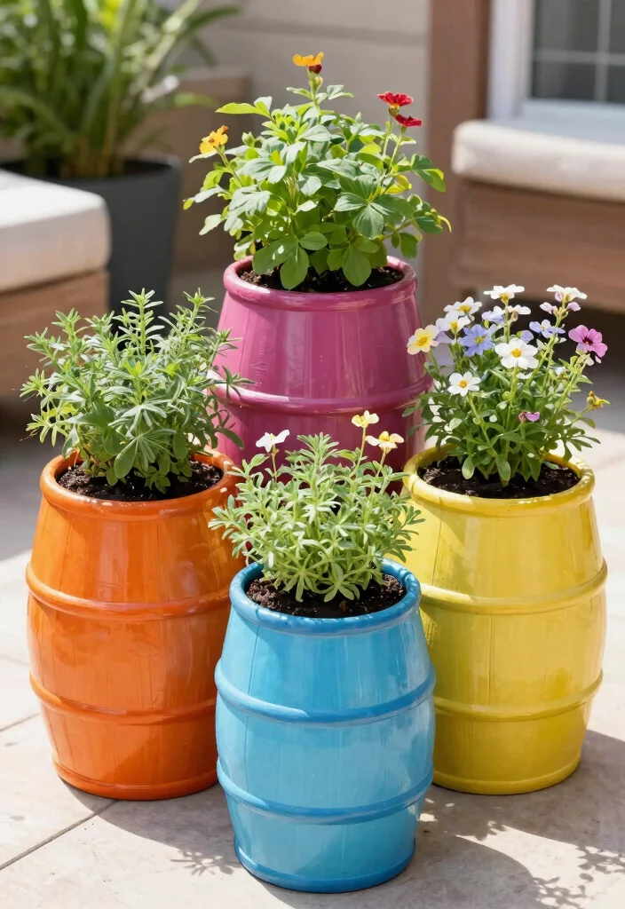 15 Whiskey Barrel Planter Ideas That Don't Rot or Fall Apart - 10. Mini Barrel Planters 1