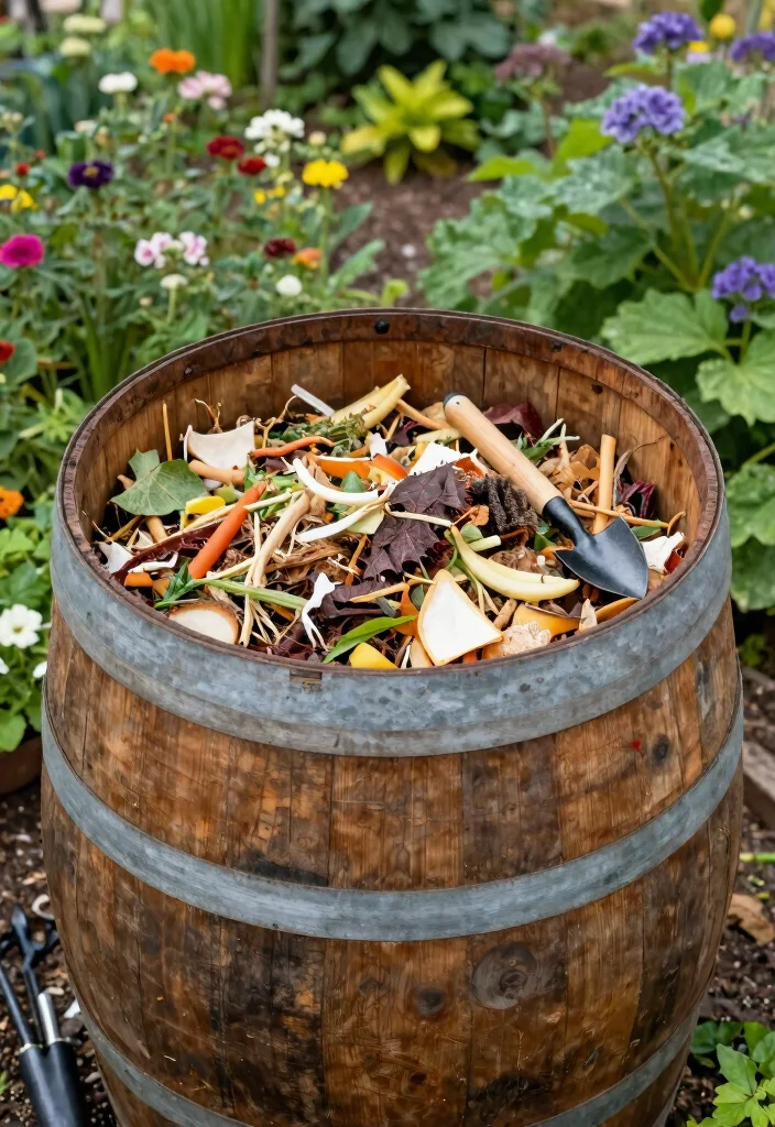 15 Whiskey Barrel Planter Ideas That Don't Rot or Fall Apart - 12. Earth-Friendly Compost Bin 1