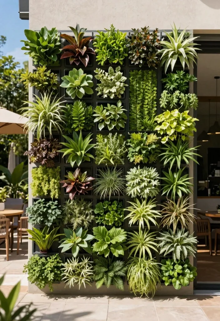 18 Apartment Patio Ideas for Renters Who Can't Drill or Install - 9. Green Wall Art 1