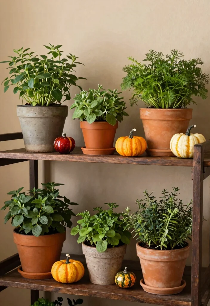 18 Farmhouse Shelf Decor Ideas That Fill Empty Walls on a Budget - 16. Seasonal Decor Touches 1