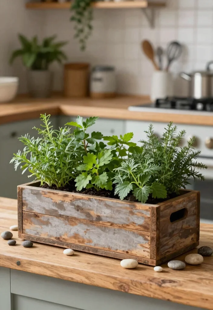 18 Farmhouse Shelf Decor Ideas That Fill Empty Walls on a Budget - 8. Decorative Wooden Planter Box 1