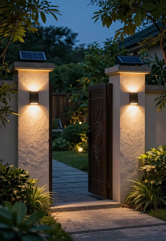 18 Solar Fence Light Ideas That Stay Lit Without Running New Wire - 11. Solar Wall Sconces for Elegant Illumination 1