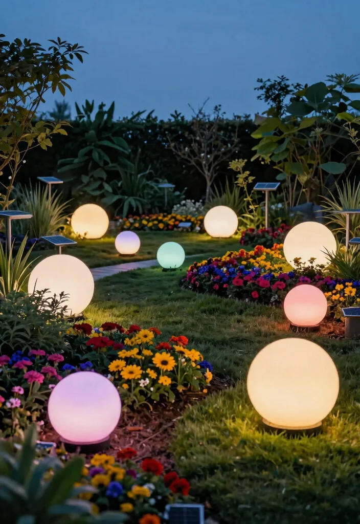 18 Solar Fence Light Ideas That Stay Lit Without Running New Wire - 12. Solar Globe Lights for Modern Appeal 1