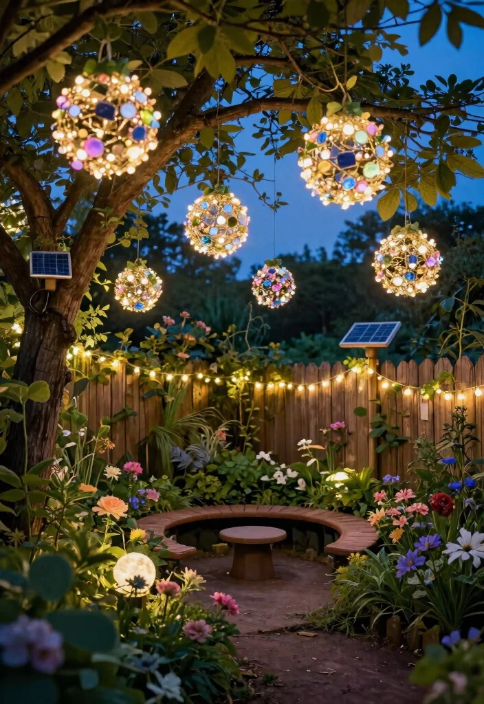 18 Solar Fence Light Ideas That Stay Lit Without Running New Wire - 15. Solar Fairy Balls for Enchanting Illumination 1