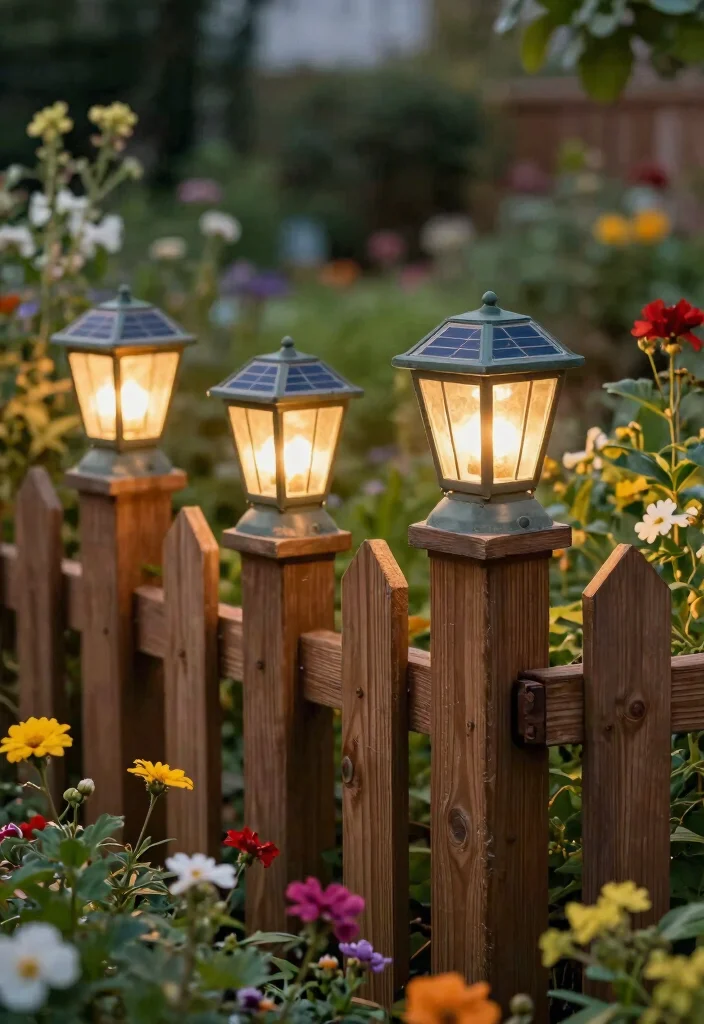 18 Solar Fence Light Ideas That Stay Lit Without Running New Wire - 6. Vintage-Inspired Solar Fence Post Caps 1