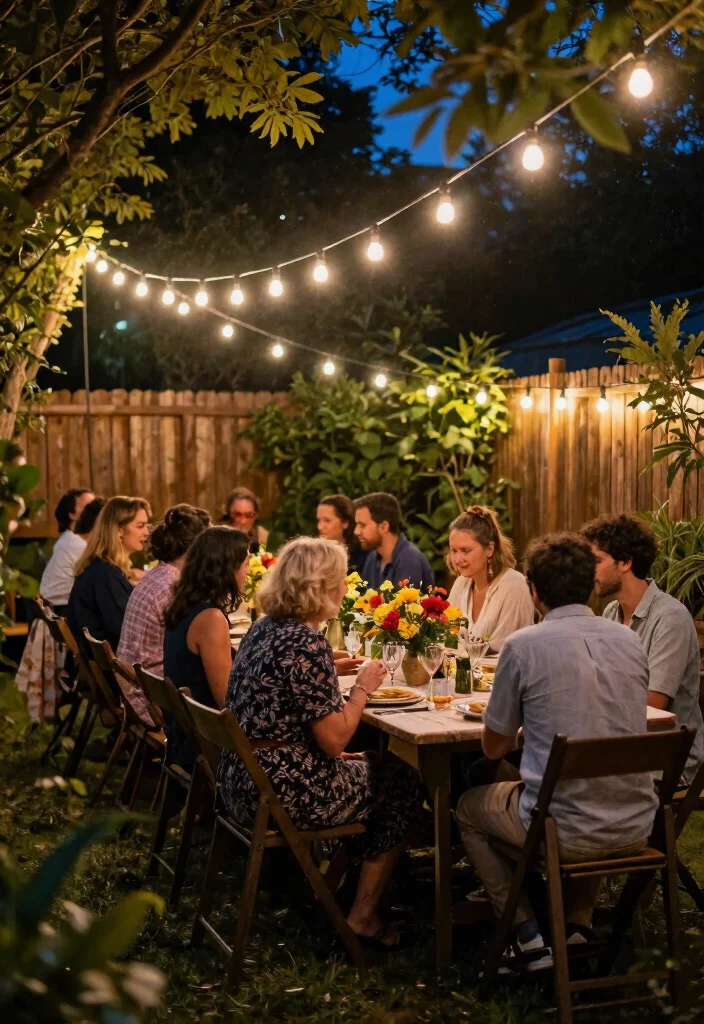 18 Solar Fence Light Ideas That Stay Lit Without Running New Wire - 8. Solar String Lights for Festive Gatherings 1