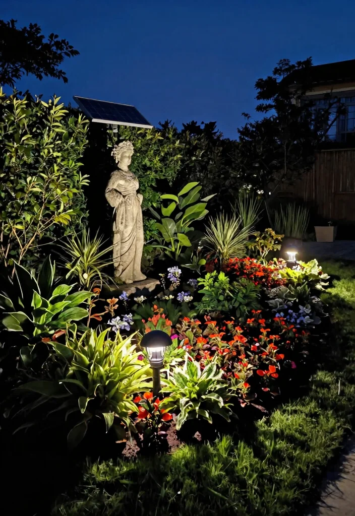18 Solar Fence Light Ideas That Stay Lit Without Running New Wire - 9. Solar Spotlights for Landscape Focal Points 1